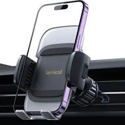 Produktbild: Lamicall Handyhalterung Auto, Handy Autohalterung - (2024 Federclip) Universal Lüftung Handyhalter Auto, 360 Grad Vent KFZ Halterung für iPhone 16/15/14/13/12 Pro Max Plus, Samsung 4-7 Zoll Smartphone