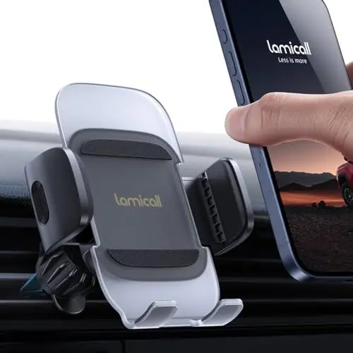 Produktbild: Lamicall Handyhalterung Auto, Handyhalter Auto Lüftung - (2024 Acryl Design) Universale KFZ Handyhalterung, 360 Grad Vent Autohalterung für iPhone 16/15/14/13/12 Pro Max, Samsung 4-7 Zoll Smartphone