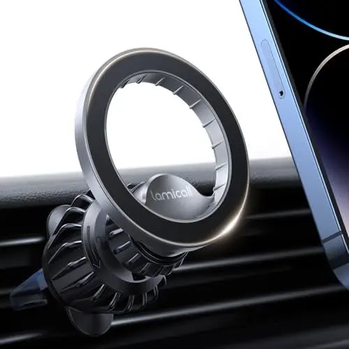 Produktbild: Lamicall Handyhalterung Auto für MagSafe Autohalterung - (20x N52 Magnet) Universal Magnetische Handyhalter Auto, Lüftung KFZ Handyhalterung für iPhone 16 15 14 13 12 Pro Max Magsafe Hülle Smartphone