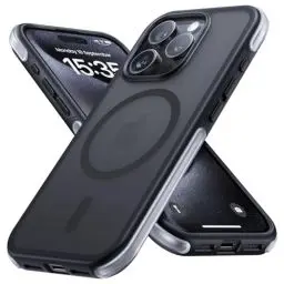 Produktbild: Lamicall Hülle für iPhone 15 Pro für MagSafe - (2024 Echter Airbag) Militärschutz Stoßfeste Handyhülle, Schlanke Anti-Rutsch Case für iPhone 15 Pro Magnetische Schutzhülle mit Kabelloses Laden