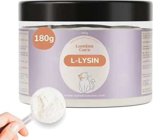 Produktbild: Lamina Care - Lysin Katze zur Stärkung des Immunsystems, Natürliches L Lysin Katze, EIN Mittel Gegen Katzenschnupfen, Lysin Pulver mit Angenehmem Geschmack, das Sich Leicht ins Futter Einbauen Läss