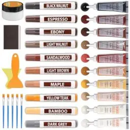 Produktbild: Laminat Reparaturset-Holzkitt Holz Parkett Holzspachtelmasse Holzmarker Möbelreparaturstift Möbelreparatur Set für Holzmöbel Vinyl Linoleum Boden Kratzer Löcher Ausbessern,Parkett Reparatur Grau