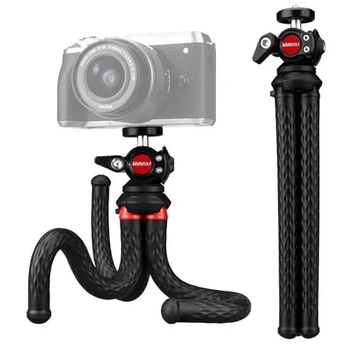 Produktbild: Lammcou Wildkamera Stativ Mini-Stative Reisestativ Fotostativ Dreibeinstativ Flexibel Klein Octopus Handstativ Kamerastativ für Kamera Camcorder Leuchte Webcam Tripod, 2pcs