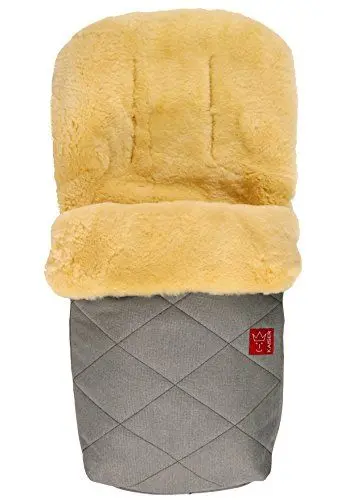 Produktbild: Lammfell Fußsack Natura, grey melange