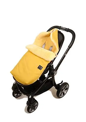 Produktbild: Lammfell Fußsack Natura, mustard yellow