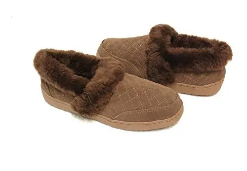 Produktbild: Lammfell Pantoffel slipper Damen Hausschuhe mit Australischen Lammfell, beige - sand mit beigen Fell mit biegsamer comfort Sohle - sehr warm (Braun - Beige, 37)