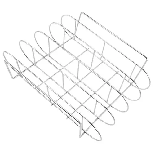 Produktbild: SEWOART Edelstahl Bbq Rib Rack Barbecue Zubehör Kit Kühlregal Zum Backen Barbecue Rack