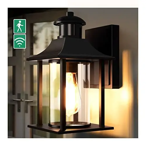 Produktbild: Lamomo Aussenlampe mit Bewegungsmelder,3 Beleuchtungsmodi Lampe mit Bewegungsmelder Aussen,IP23 Wasserdichtes Aluminium Außenwandleuchte Led für Haus