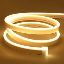 Produktbild: Lamomo LED Strip 2M, Warmweiss 12V Dimmbar Neon LED Streifen, Wasserdicht 3000K LED Lichtband, Led Leiste Silikon DIY Flexibel Lichtleiste mit Netzteil und Controller für Innen Aussenbereich Deko