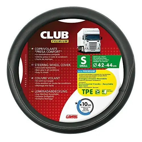 Produktbild: LAMPA 98845. Lenkradbezug Club Premium S, Schwarz