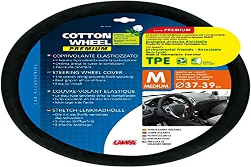Produktbild: LAMPA 33127 Lenkradbezug Lenkradhülle 37-39cm TPE (thermoplastischer Elastomer) 345g
