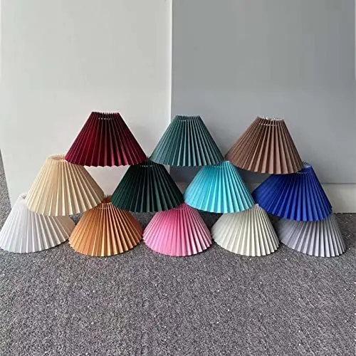 Produktbild: Lampenschirm, E27 Plissee groöe Lampe Reispapier Lampenschirm blendfreie Tischlampe für Haushalt Arbeitszimmer Büro Babyzimmer Wohnzimmer