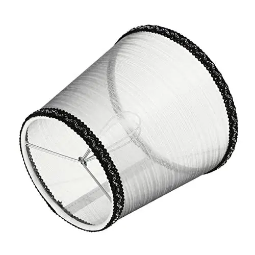 Produktbild: CRILSTYLEO Stoff Lampenabdeckung Schwarz Mesh Dekorativer Lampenschirm Für Tischstehleuchten