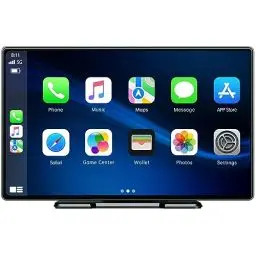 Produktbild: Lamto Wireless Carplay & Android Auto Tragbares Autoradio Bluetooth 9 Zoll IPS Touchscreen Audioempfänger, Digitaler Media Receiver mit Airplay/Siri/Goog-le Assistant/GPS/FM/AUX für Apple Carplay