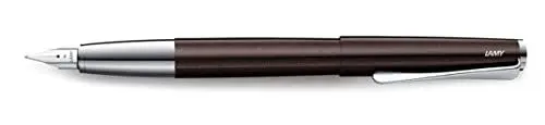 Produktbild: LAMY studio Premium Füllhalter 069 aus Edelstahl in glänzendem Lack Finish und polierte Stahlfeder Federstärke M, propellerförmiger Clip, inkl. Tintenpatrone LAMY T 10 blau