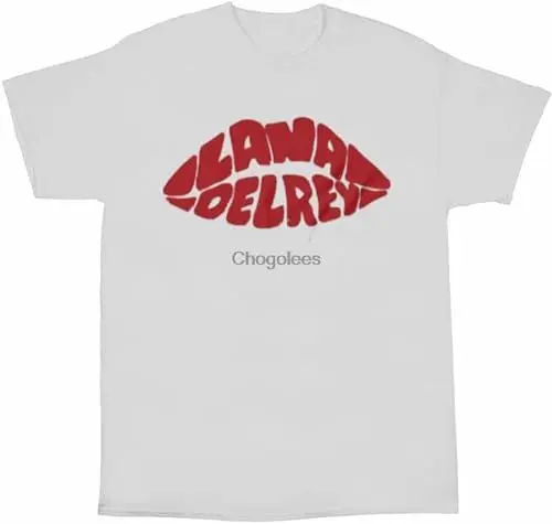 Produktbild: Lana Lips T-Shirt~Del Rey Top Tee Shirt Unisex Reprint Men Women T-Shirt White S