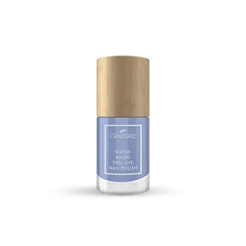Produktbild: LaNature wasserbassierter Nagellack - Pastelliges-Veilchen-Blau - VEGAN - Waterbased Peel-Off Nail Polish - Forget-me-not, 10 ml