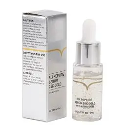 Produktbild: Lanbena 24K Gold Serum 24K Gold Serum Feuchtigkeits Six Peptides Serum Für Anti-Falten Anti Aging, Vitamin C Serum Bleichmittel, Hyaluronsäure Serum Vegan, Die Optimale Hautpflege