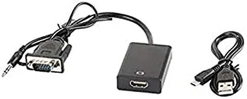 Produktbild: Lanberg AD-0021-BK Vga (15Pol) Buchse auf Klinkenstecker (3Pol) und HDMI-A (1.4)