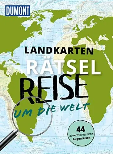 Produktbild: Landkarten-Rätselreise um die Welt: 44 neue abwechslungsreiche Augenreisen (DUMONT Geschenkbuch)