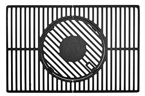 Produktbild: LANDMANN Modulus Grillrostsystem | Geeignet für Triton 2.1 | Mit modularem Basiseinsatz Ø30,5 cm für Grillplatte, WOK, Pizzastein, Grillspieße | Schwarz & eckig | Maße 48 x 44 x 2 cm (Gusseisen)