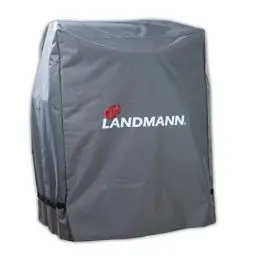 Produktbild: LANDMANN | Grill-Schutzhülle | Grillabdeckung | Wetterfest | M | Grau | Wasserdicht | UV-beständig | Kälteschutz bis -20 °C | Für Geräte mit Aufbaumaßen von ca. 60 x 80 x 120 cm (L x B x H)