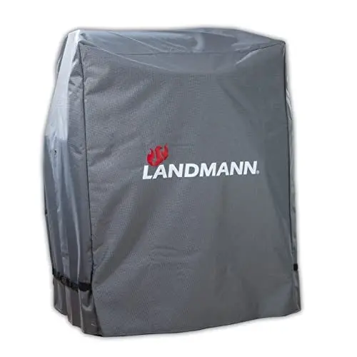Produktbild: LANDMANN | Grill-Schutzhülle | Grillabdeckung | Wetterfest | M | Grau | Wasserdicht | UV-beständig | Kälteschutz bis -20 °C | Für Geräte mit Aufbaumaßen von ca. 60 x 80 x 120 cm (L x B x H)