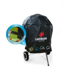 Produktbild: Landmann Grillabdeckung | PVC Grillzubehör - Wetterfest | Abdeckhaube für Grills | Grillhaube, Abdeckplane für Outdoor | Wetterschutzhaube für Grill - reißfest | 70x90 cm, Schwarz