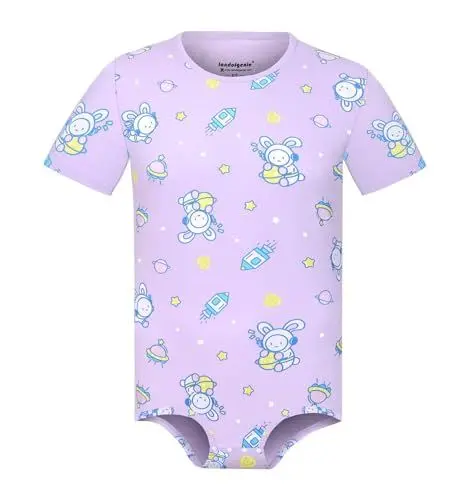 Produktbild: Landofgenie Baumwolle Onesie Herren Body Einteiliger für Männer Bodysuit Stringbody Jumpsuit Herren Unterwäsche Astronaut Bunny 2XS