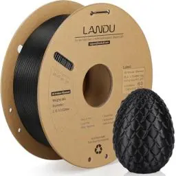 Produktbild: LANDU PLA Filament 1.75mm 3D Drucker Filament PLA Maßgenauigkeit +/-0.02mm Filament 3D Druckmaterialien 1KG 2.2lbs Pappspule für die meisten FDM 3D Drucker PLA Schwarz