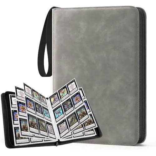 Produktbild: LANFROM Sammelkarten Album, 540 Taschen Sammelalbum für Karten mit 9 Seitlich, Wasserdicht PU Leder Reißverschluss Binder für Sammelkarten, MTG Karten Heft für Spielkarten, Sportkarten, Yugioh etc.