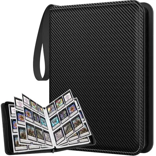 Produktbild: LANFROM Sammelkarten Album, 540 Taschen Sammelalbum für Karten mit 9 Seitlich, Wasserdicht PU Leder Reißverschluss Binder für Sammelkarten, MTG Karten Heft für Sportkarten,Spielkarten,Yugioh etc.