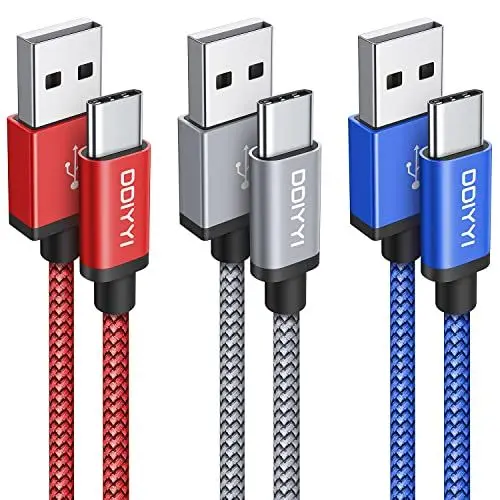 Produktbild: Lang USB C Kabel 3M, Nylon USB A auf USB C Kabel 3 M, Schnellladekabel USBC 3M for Samsung Galaxy, Switch Lite/Pro Controller, PS5 Pro Controller, Xbox Series X/S Controller, 3Stück