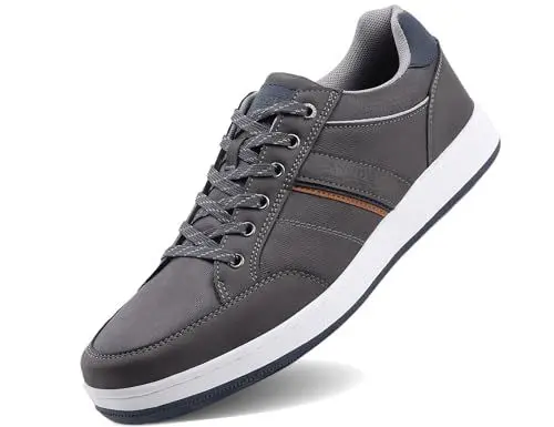 Produktbild: LANGDU Freizeitschuhe Herren Sneaker Schuhe Walkingschuhe Leichtgewicht Atmungsaktive Sportschuhe Größe41-46EU (Grau 20,44EU)