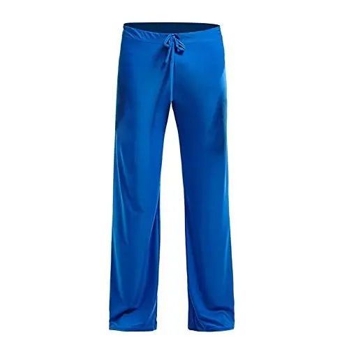 Produktbild: Lange Sommerhose Damen Hose Damen Schwarz Hosen Men 's Silk Jogging Hosen Home Ice Home Material Hoses Set Hosen Luftige Leinenhose Damen Damenhose Elegant Hosen (Blue, XXL)