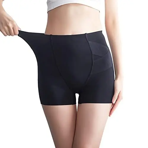 Produktbild: Lange Unterhose Damen Warm Thermoleggings Damen Frauen Höschen Hohe Taille Butt Lifter Shorts Nahtloser Body Shaper Booty Enhancer Oberschenkel Schlanker Damen Hosen Winter Thermo Leggings (Black, M)