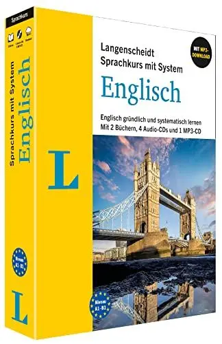 Produktbild: Langenscheidt Englisch Sprachkurs mit System: Englisch lernen – gründlich und systematisch mit 2 Büchern, MP3-Download und 5 CDs (Langenscheidt mit System)