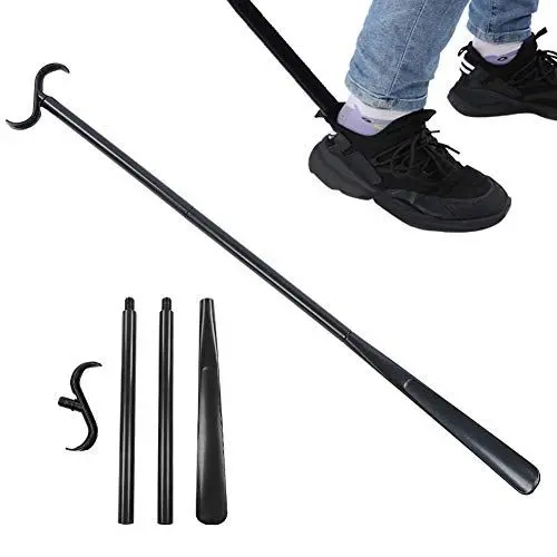 Produktbild: Langer Anziehstock (30-90 cm), abnehmbarer Schuhanzieher für Socken, Hemden und Hosen