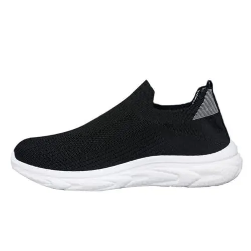 Produktbild: Langlaufski Herren Klassisch Mit Bindung Und Schuhe Modische Herren-Sportschuhe für Frühjahr und, Flache Unterseite, leichtes, atmungsaktives Mesh, zum Reinschlüpfen, bequem, Schuhe (Black, 39)