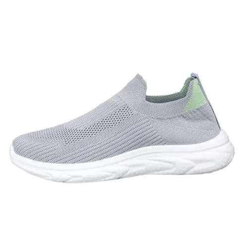 Produktbild: Langlaufski Herren Klassisch Mit Bindung Und Schuhe Modische Herren-Sportschuhe für Frühjahr und, Flache Unterseite, leichtes, atmungsaktives Mesh, zum Reinschlüpfen, bequem, Schuhe (Grey, 42)