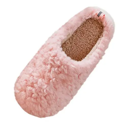 Produktbild: Langlaufski Set Damen Klassisch Mit Bindung Und Schuhe Damen Frühling und Winter Home Indoor Dicker Plüsch Weich rutschfest Leise Warm Gewickelte Zehen Schuhe Für Einlagen Geeignet Damen (Pink, 36)