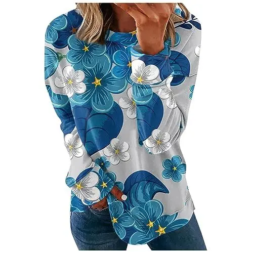 Produktbild: Langlaufski Set Damen Tops Damen Tailliert Warm Pullover Polyester Winter Langärmlige Neuhei Pullover Unterdamen V-Neck Long Mehrfarbig Schule Blau 5XL