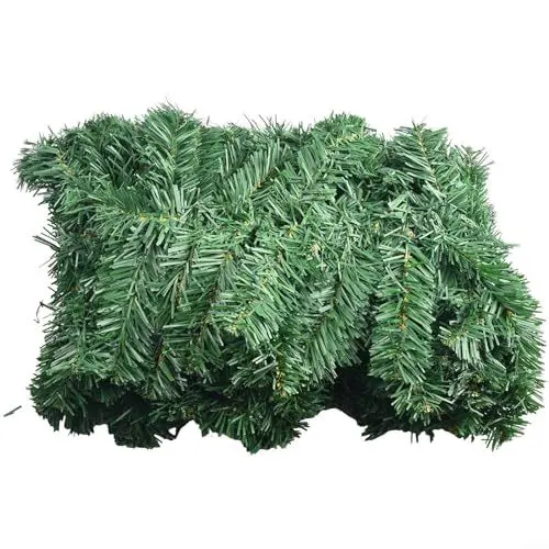 Produktbild: Langlebig und praktisch, 2 x 7 m künstliche grüne Weihnachtsgirlande, hochwertiges Material, einfach zu formen und zu dekorieren, perfekte Weihnachtsdekoration (2,7 m 160 Köpfe)