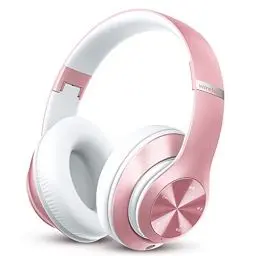 Produktbild: Lankey Sound Bluetooth Kopfhörer Over-Ear, 65 Stunden Spielzeit, Kopfhörer Kabellos Bluetooth mit 6 EQ-Modi, HiFi Stereo Faltbare Headset mit Mikrofon für Outdoor/Transport/Reisen, Rosa