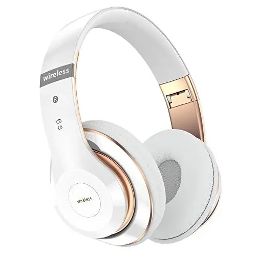 Produktbild: Lankey Sound Kabellose Bluetooth-Kopfhörer Over Ear - 6 EQ-Modi Wireless-Kopfhörer Over-Ear, 65 Stunden Wiedergabezeit Faltbare Leichte Kopfhörer mit eingebautem HD-Mikrofon, FM, SD/TF für PC/Zuhause