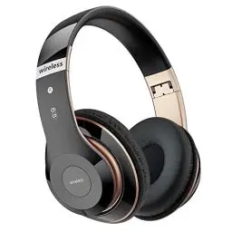 Produktbild: Lankey Sound Kopfhörer Kabellos Bluetooth, Bluetooth Kopfhörer Over-Ear mit 6 EQ Modi, 65 Std Kabellose Kopfhörer mit Eingebautem HD-Mikrofon, FM, SD/TF für Outdoor, Transport, Reisen, Studium