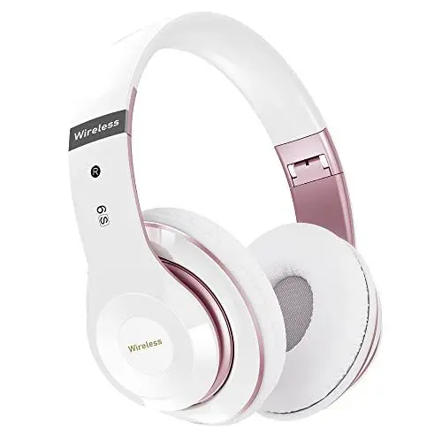 Produktbild: Lankey Sound Kopfhörer Kabellos mit 6 EQ Modi, Kopfhörer Bluetooth, 65 Std Over Ear Kopfhörer Bluetooth mit Eingebautem HD-Mikrofon, FM, SD/TF für Outdoor, Transport, Reisen, Studium