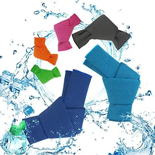 Produktbild: LANMOK 6Stk Kühlhandtuch, Mikrofaser Sporthandtuch Handtuch Fitness Handtücher Ultra leicht & Schnelltrocknend Kühltuch Reisehandtuch für Outdoor Angeln Laufen Yoga Golf Reisen
