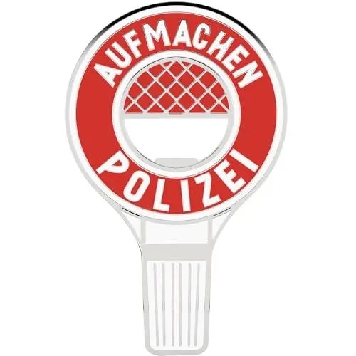 Produktbild: LANOLU Lustiger Flaschenöffner POLIZEI AUFMACHEN, Mini-Polizeikelle, Geschenke für Polizisten und Polizei-Fans, Polizei Geschenke, Witziger Bieröffner