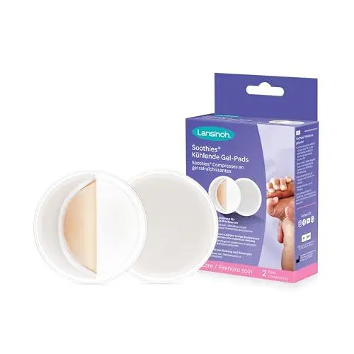 Produktbild: Lansinoh Soothies Kühlende Hydrogel Pads - 2 Stück - beruhigen und schützen schmerzende, rissige & wunde Brustwarzen - fördern natürliche Heilung – bis zu 72 Stunden wiederverwendbar